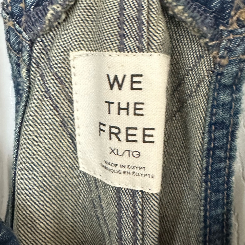FREE PEOPLE WE THE FREE RAMBLER OVERALLS SIZE X-LARGE AFTER MIDNIGHT NWT - Picture 10 of 14